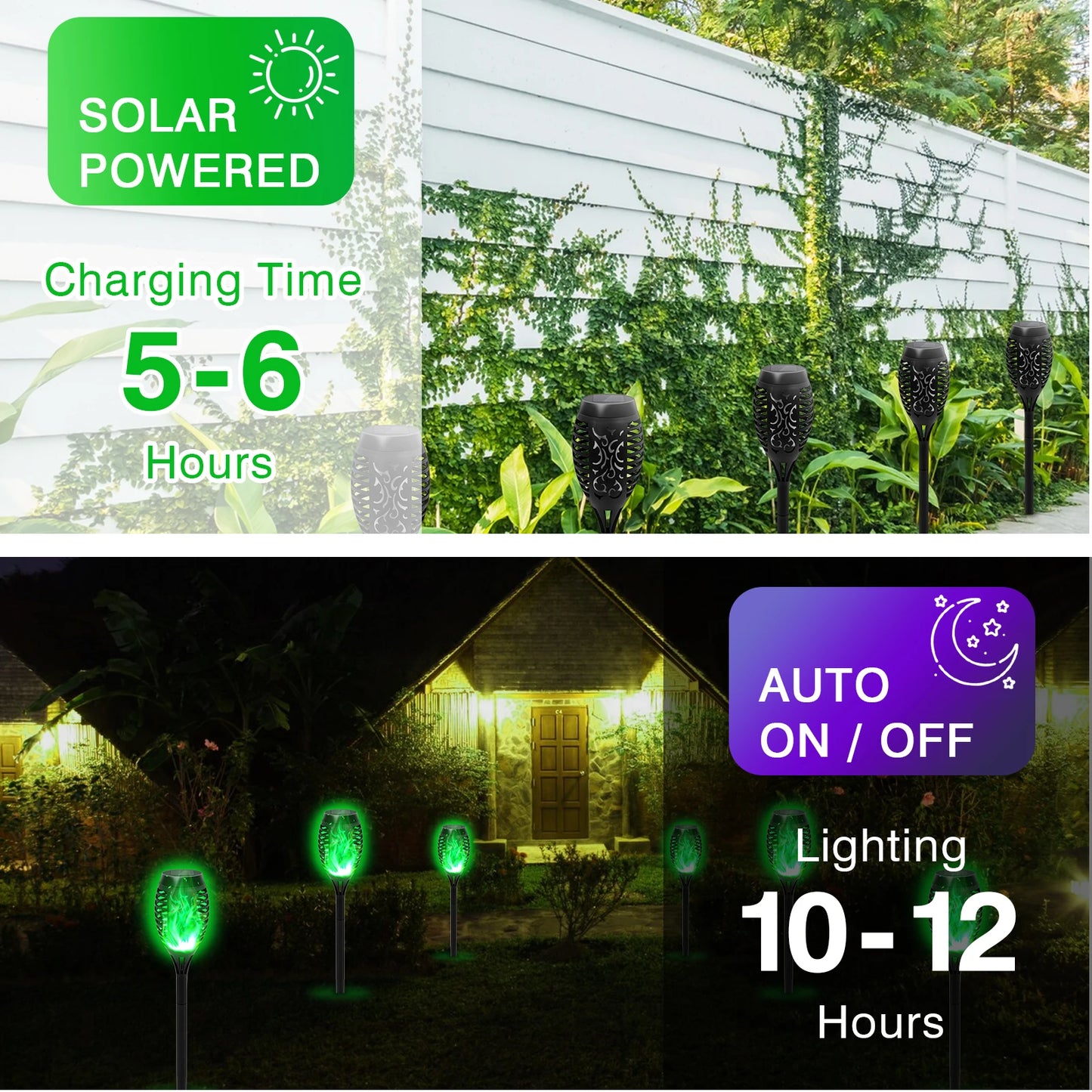 Frolic And Grow Solar Flame Light Outdoor LED Torch