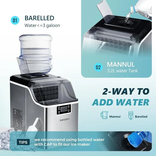 Portable Ice Cube Maker Machine 45Lbs Per Day Perfect for Home