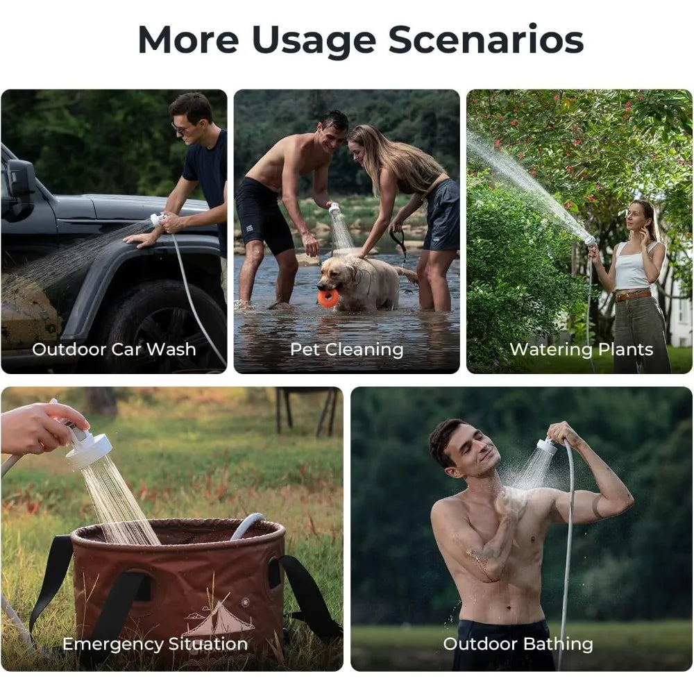 Rechargeable Portable Camping Shower Pump for Outdoor Use