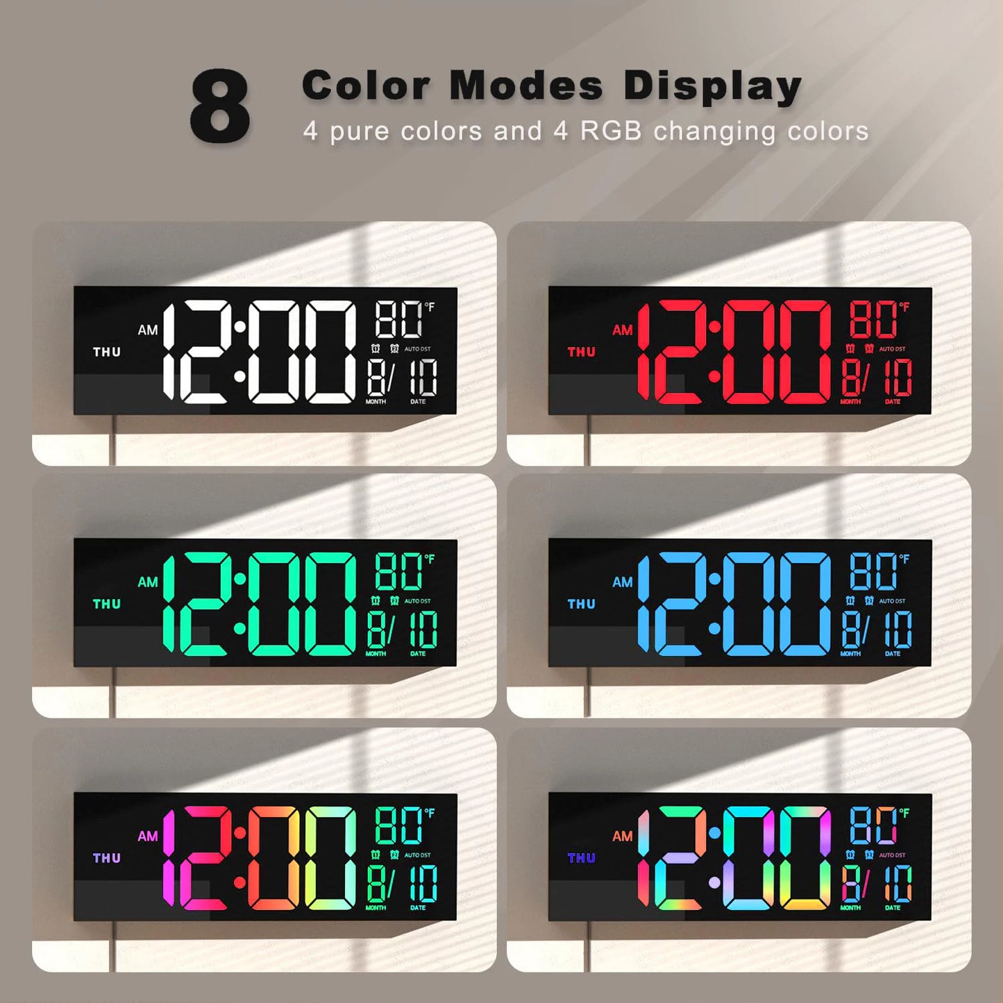Hign Concerned Chemical Digital Wall Clock With Remote