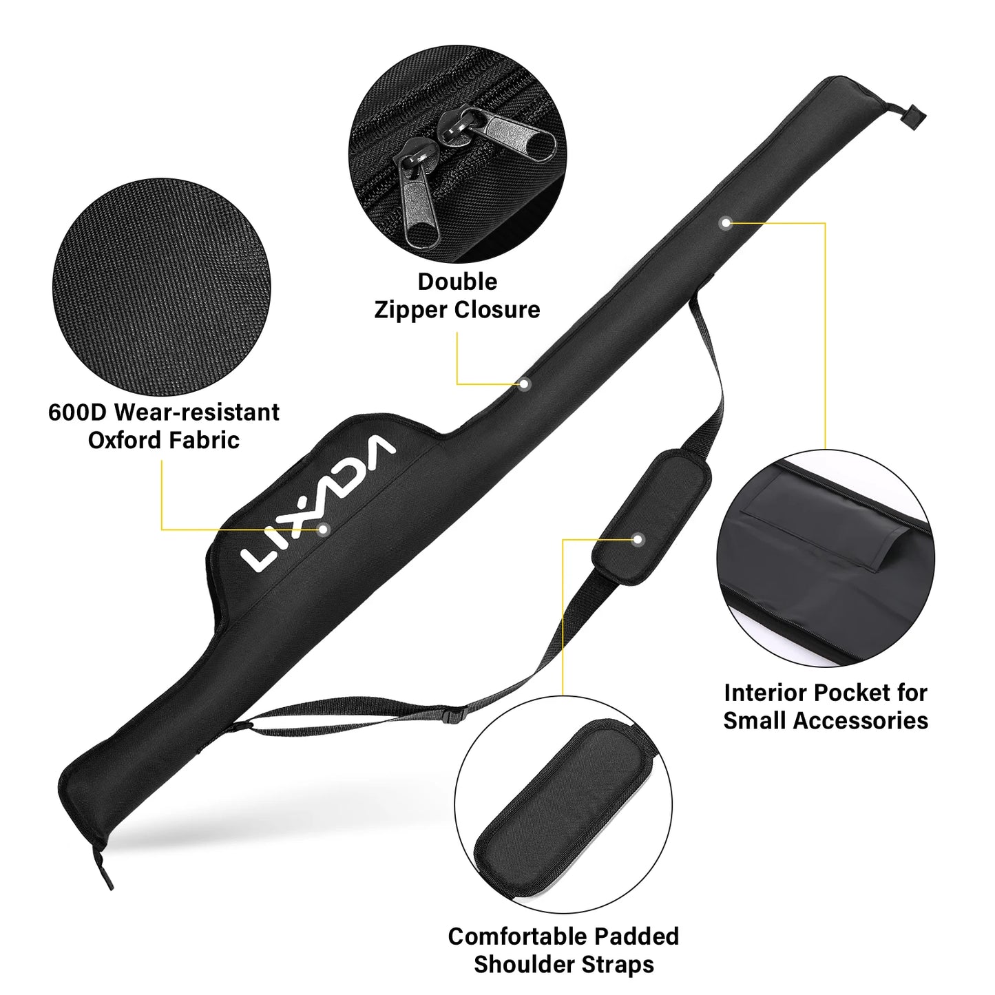Hign-concerned Portable Fishing Rod Bag with Adjustable Strap
