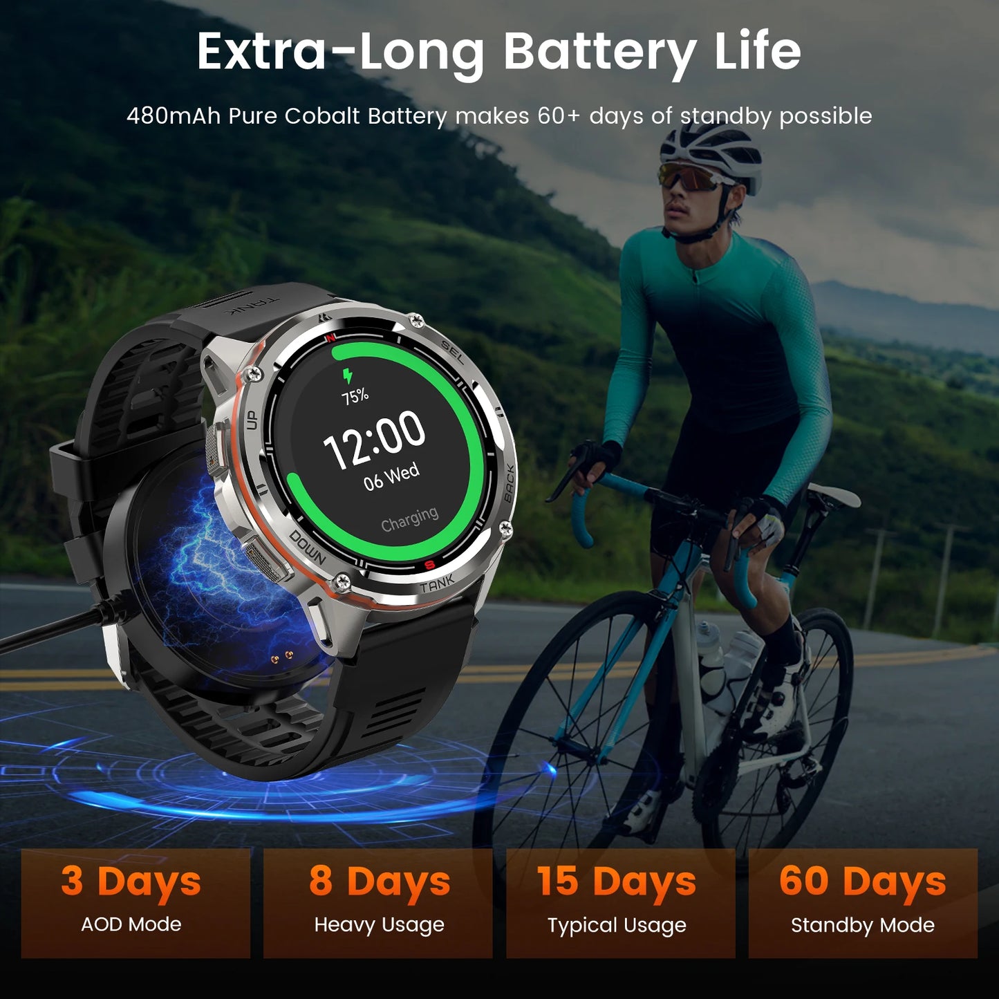 KOSPET Tank T3 Ultra GPS Smartwatch For Men And Women