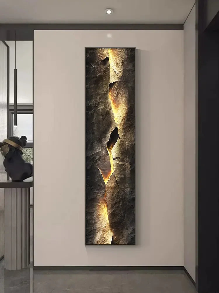 Crystal Porcelain Mountain LED Wall Lamp Indoor Decor