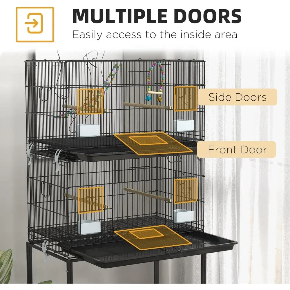 Double Stackable Bird Cage – Space-Saving Design