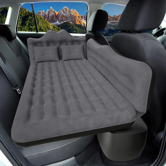 Inflatable Car Backseat Air Mattress with Two Pillows