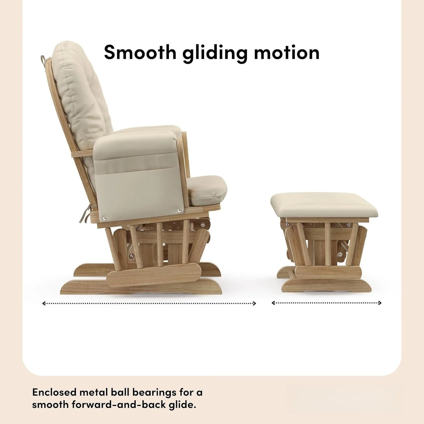 Hign Concerned Hoop Glider And Ottoman Nursery Chair