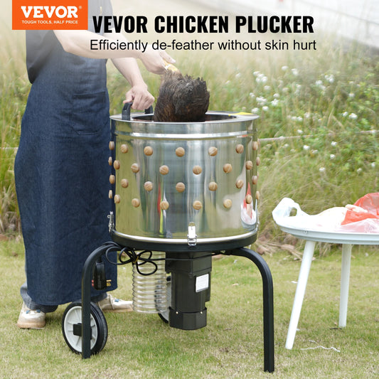 SucceBuy Chicken Plucker Machine 20 Inch Stainless Steel Drum