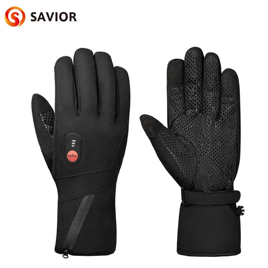 Savior Heat Heated Winter Gloves For Skiing And Motorcycle