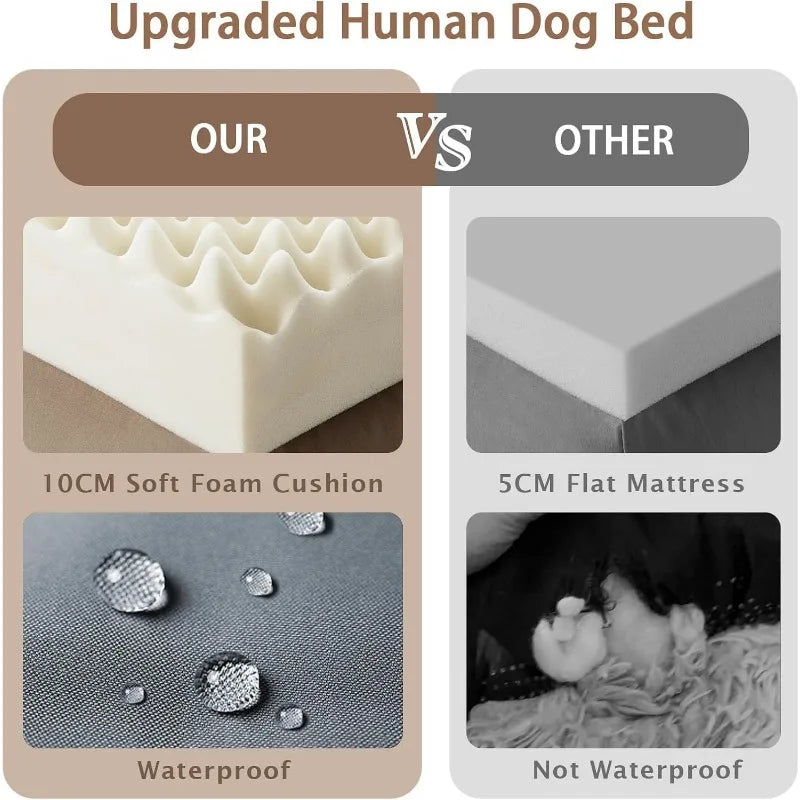 XMSJCN Roomtec Human Dog Bed Memory Foam Washable Protection
