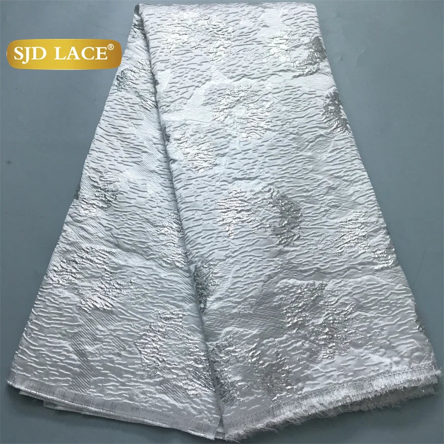 SJD African Lace Fabric High Quality Jacquard for Dresses