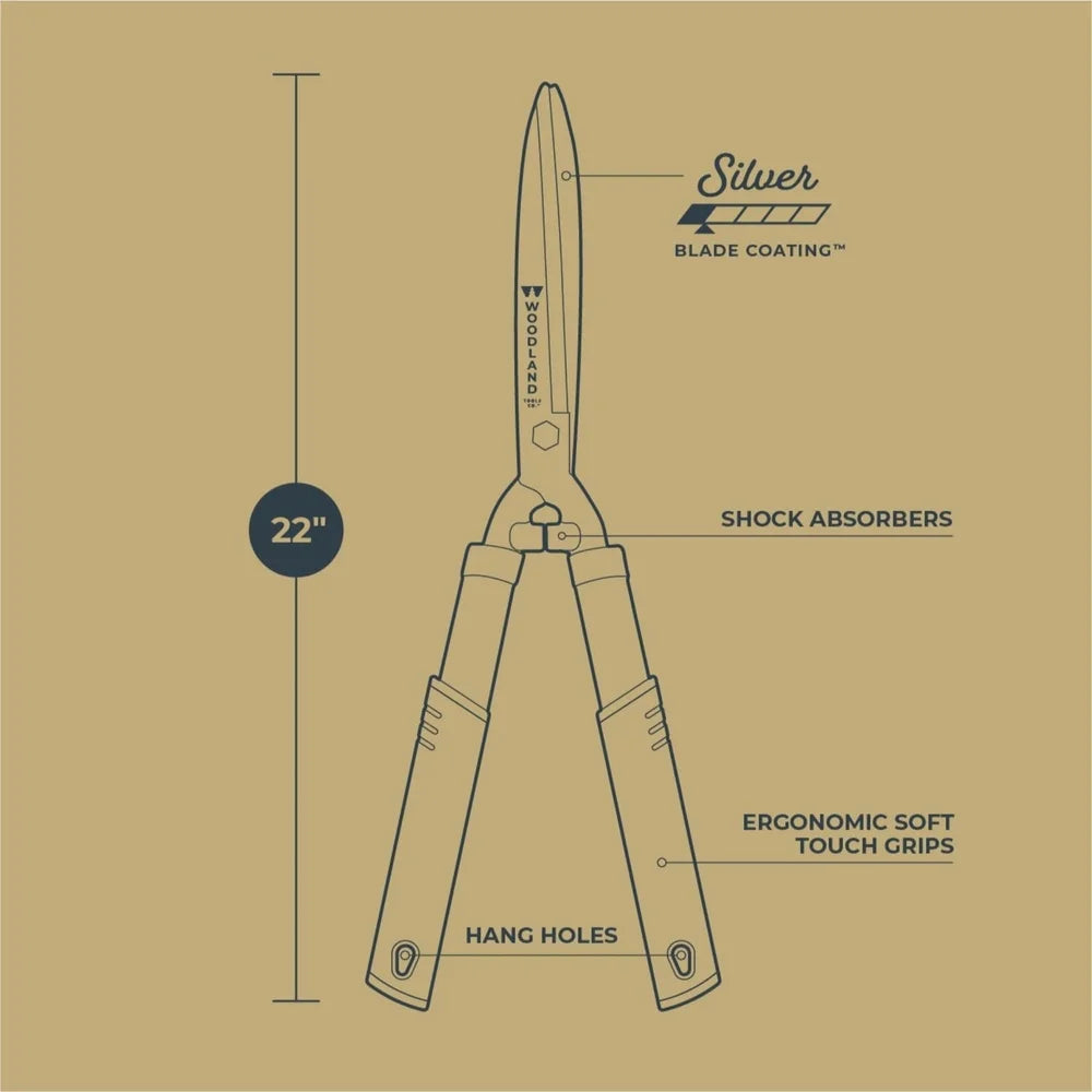 XMSJ Regular Duty Bypass Hedge Shears Garden Tool