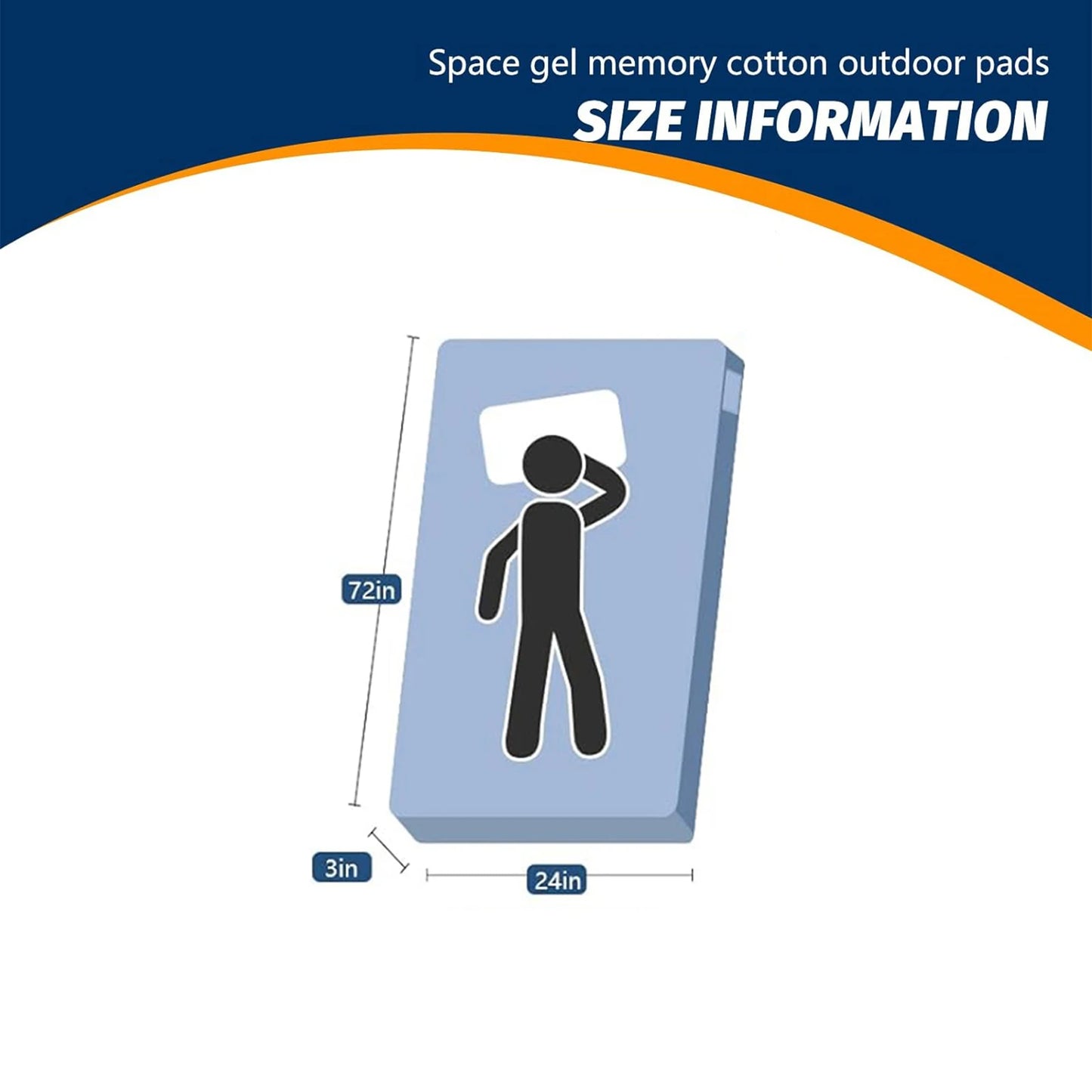 WESTTUNE Memory Foam Camping Sleeping Pad With Travel Bag