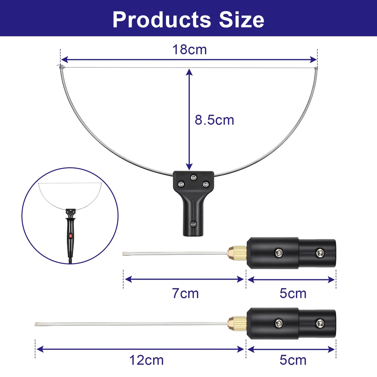 3 In 1 Electric Foam Cutter Tool Kit With US Adapter