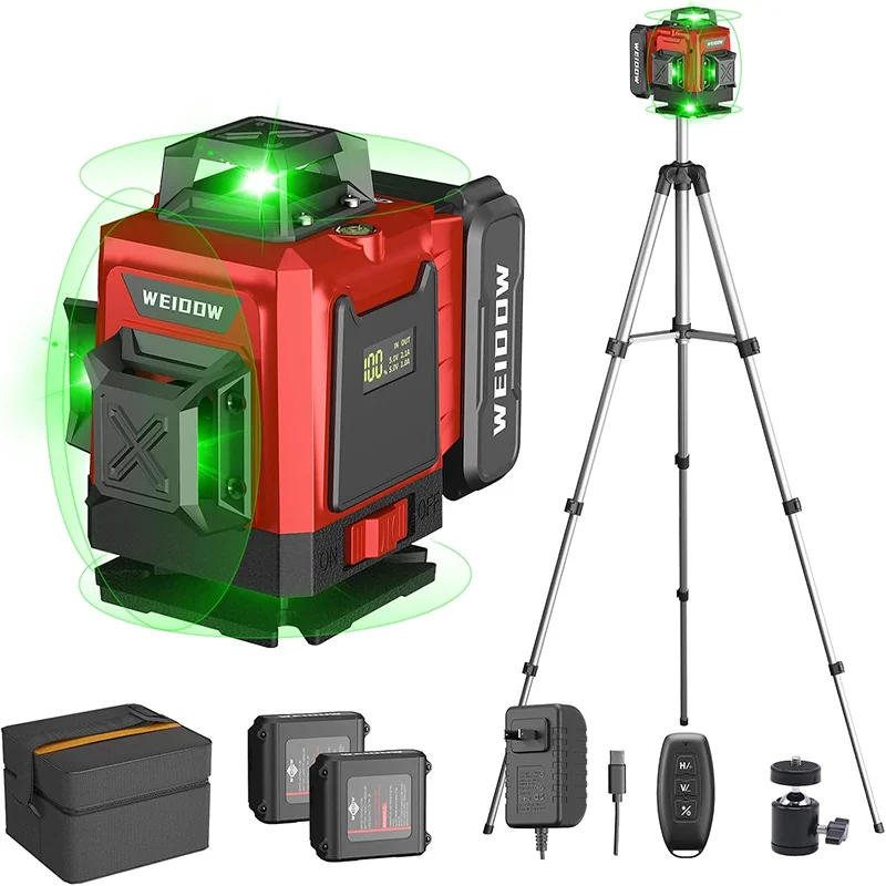 WEIDDW 4D 16 Lines Laser Level With Tripod Leveling 360