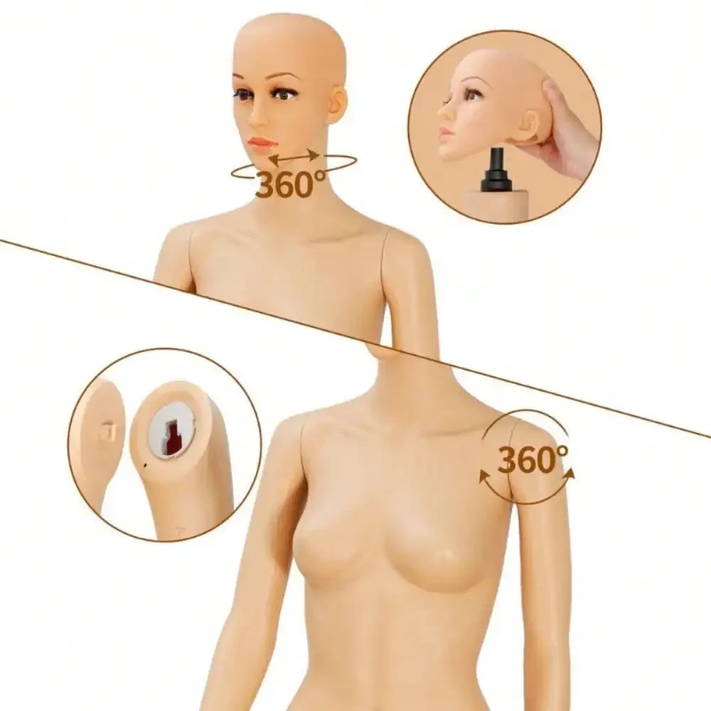 Gender Full Body Female Mannequin With Durable Plastic Base