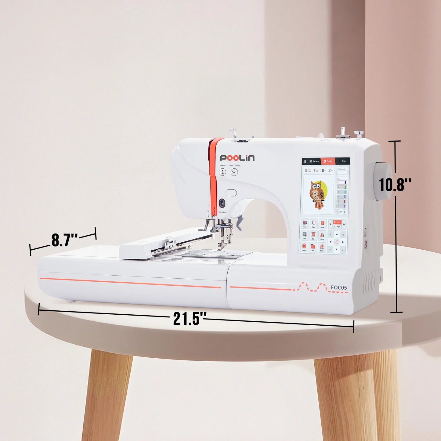 Poolin Embroidery Machine EOC05 Computerized With Threads