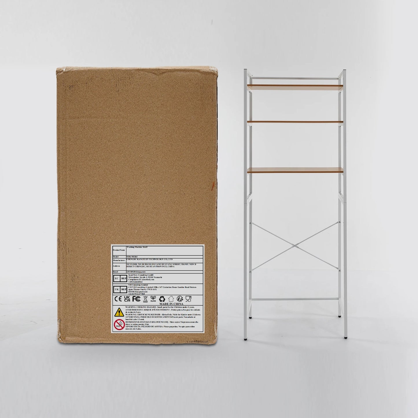 3-Tier Adjustable Washing Machine Shelf for Bathroom Storage