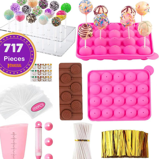 Feature Cake Pop Mold Kit 717pcs Lollipop Set With Stand