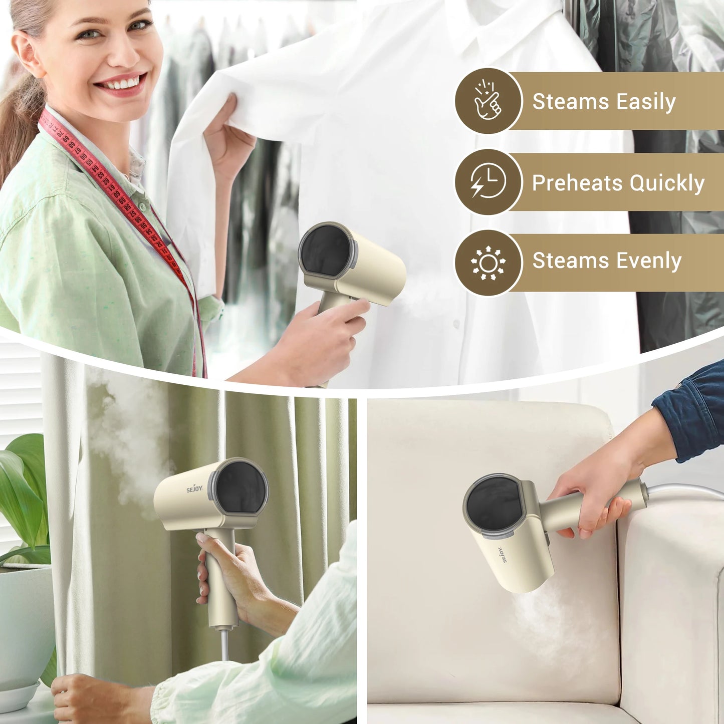 Handheld Garment Steamer 1000W Portable Electric Iron Cleaner