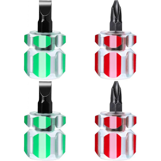 4Pcs Stubby Sewing Screwdriver Set Flat Phillips Mini Tools