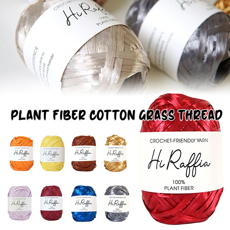 Zhejiang Natural Raffia Straw Yarn 100 Plant Fibre Crochet