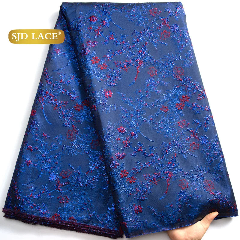 SJD African Lace Fabric High Quality Jacquard for Dresses