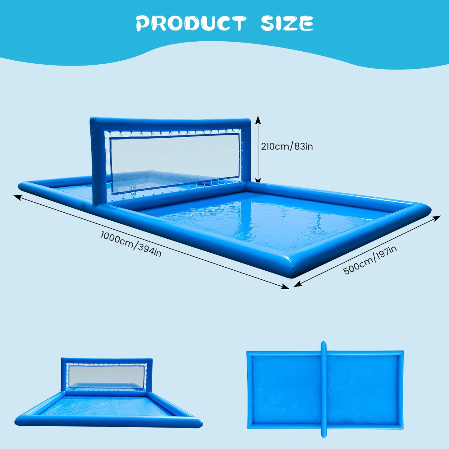 King Inflatable Outdoor Volleyball Court With 800W Blower