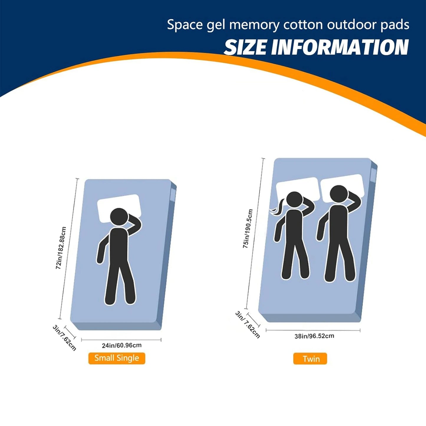 WESTTUNE Memory Foam Camping Sleeping Pad With Travel Bag