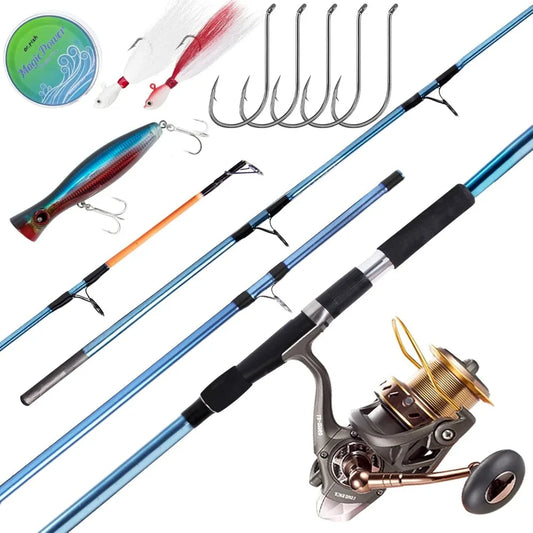 Surf Rod and Reel Combination Saltwater Fishing Tackle Set