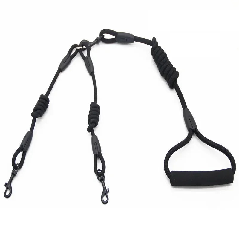 Guangdong Double Nylon Dog Leash With Twin Coupler