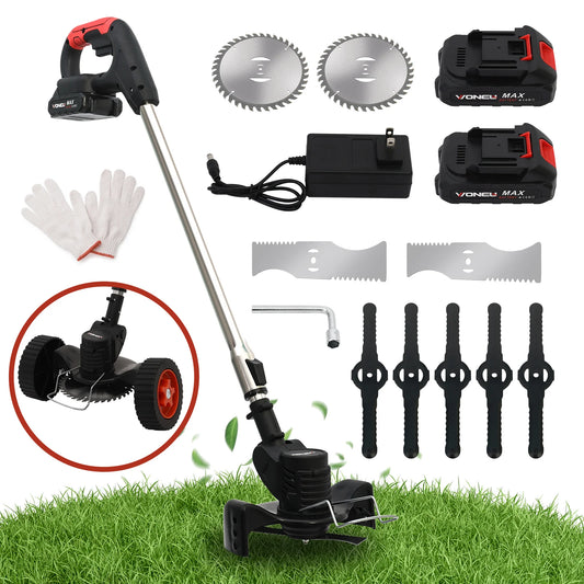 Cordless Electric Weed Wacker String Trimmer with Battery