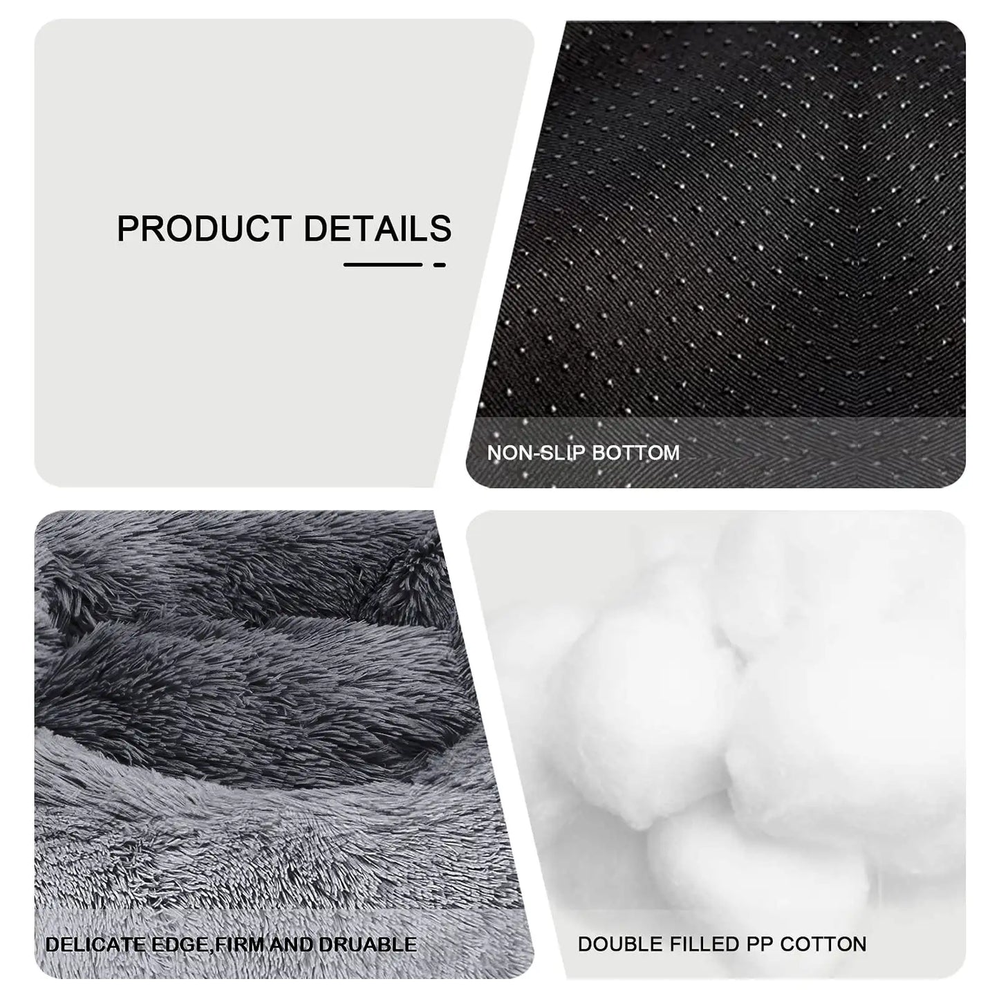 Calming Donut Dog Bed Anti Anxiety Self Warming Plush