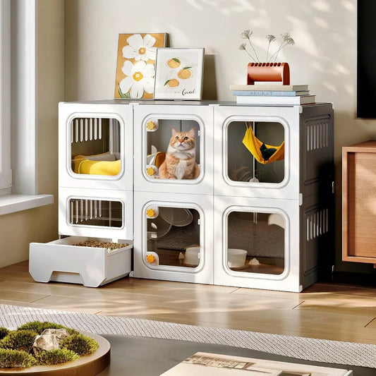Cat Cabinet with Litter Box Hidden Enclosure for Indoor Cats
