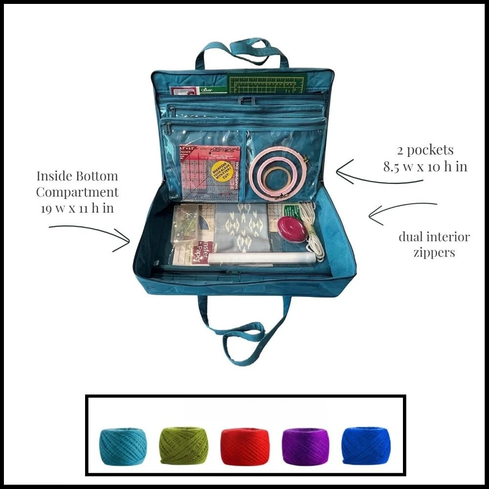 Carry All Organizer Tote For Craft Storage With 20 Pockets