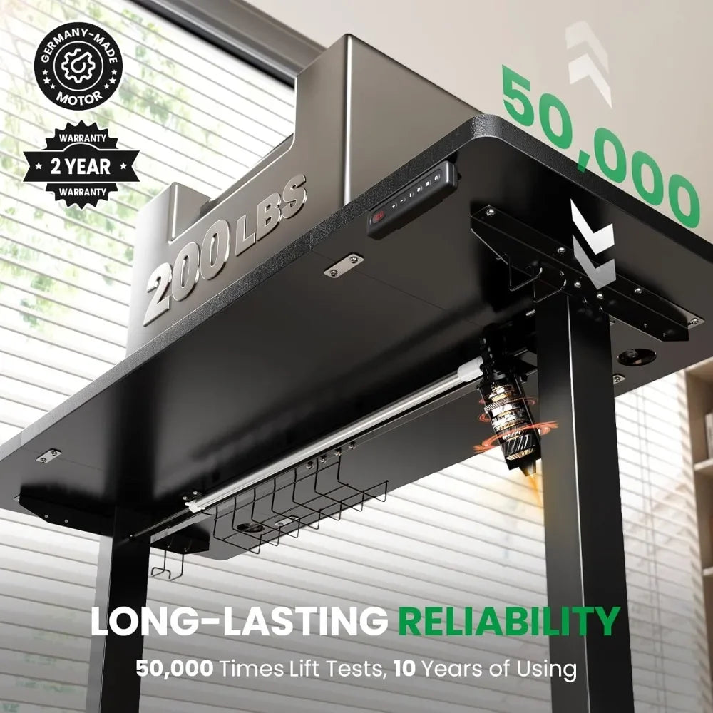 Electric Standing Desk Adjustable 63 x 24 Inch with Memory Presets