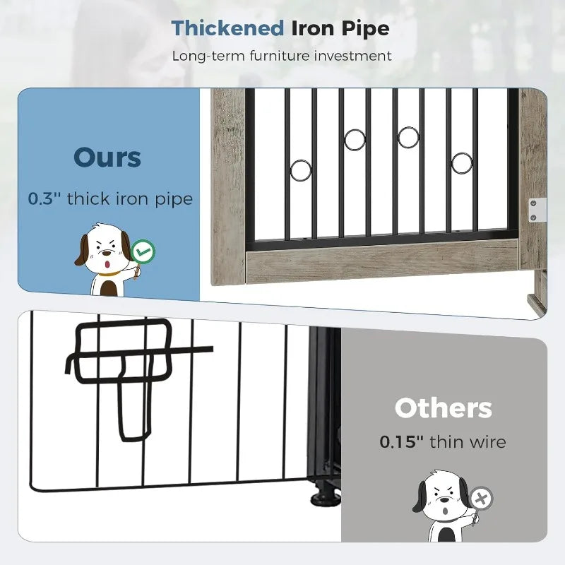 Hign-concerned Dog Crate Furniture With Divider For Dogs