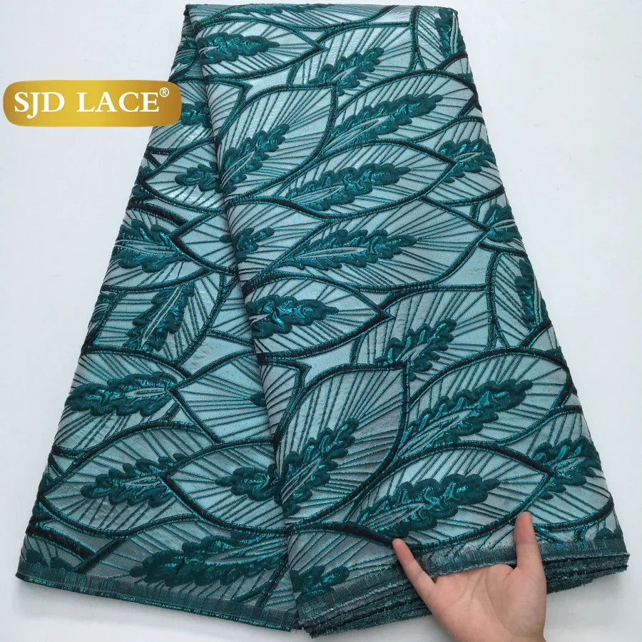 SJD LACA Nigerian Brocade Lace Damask Jacquard Fabrics