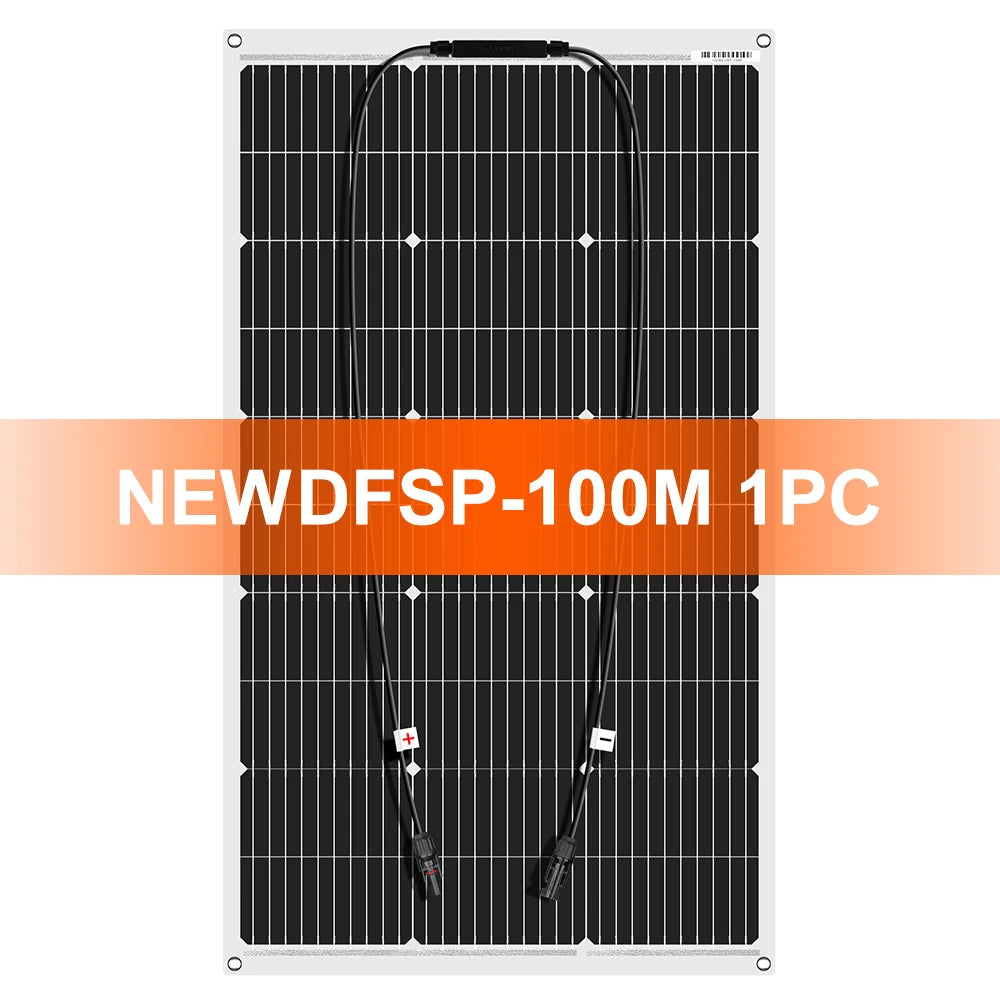 DOKIO Flexible 100W Monocrystalline Solar Panel for Camping