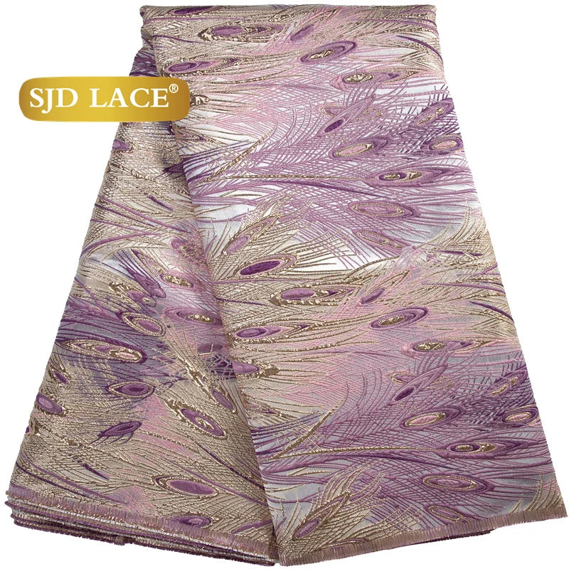 SJD African Lace Fabric High Quality Jacquard for Dresses