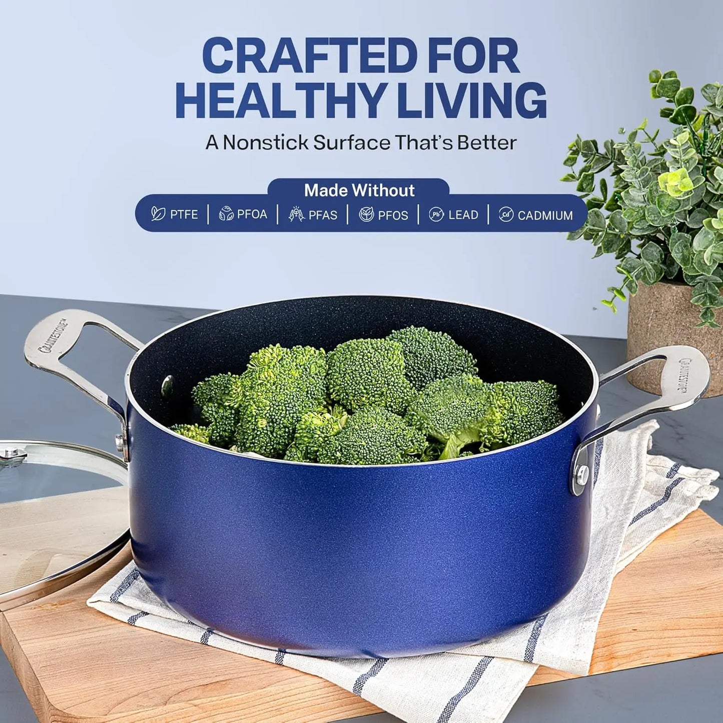 XMSJ 20 Piece Non Stick Cookware Set with Bakeware Pan