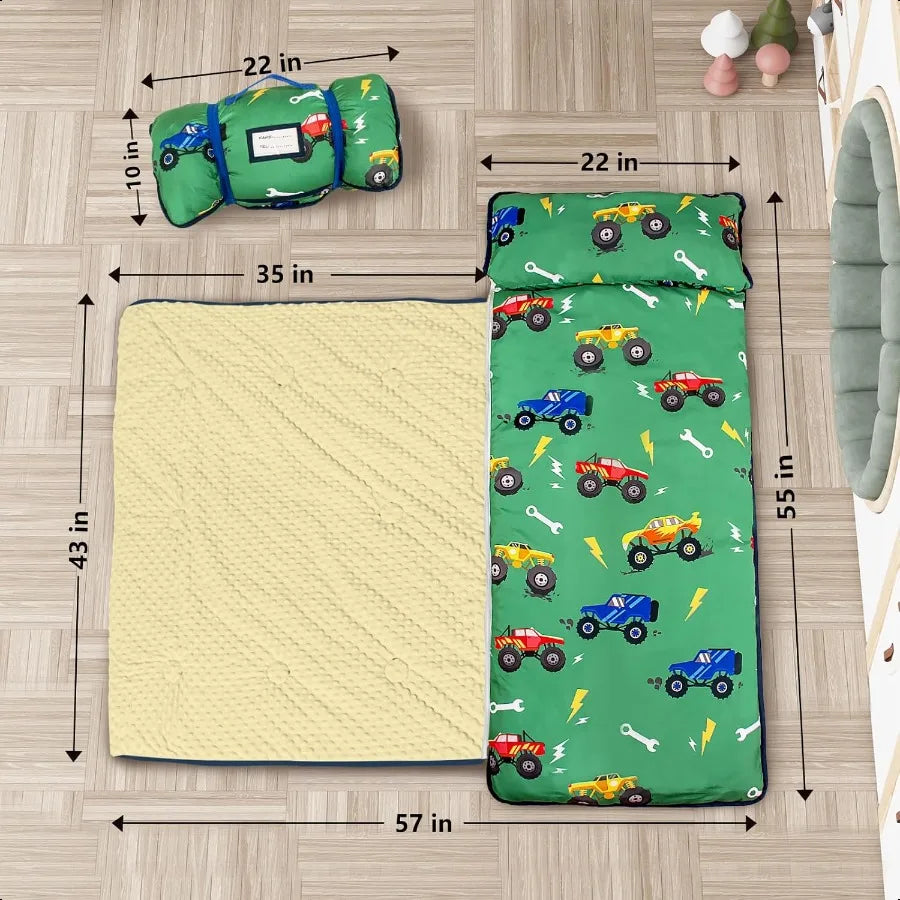 CN Toddler Nap Mat Thickened Soft Sleeping Bag with Blanket