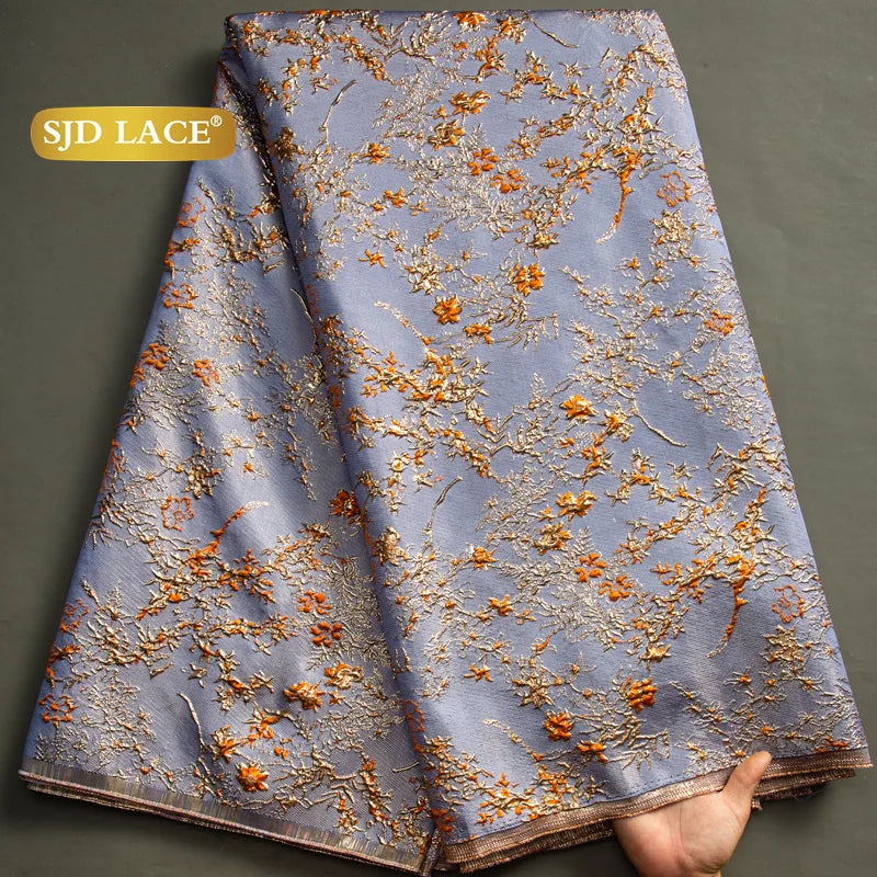 SJD African Lace Fabric High Quality Jacquard for Dresses