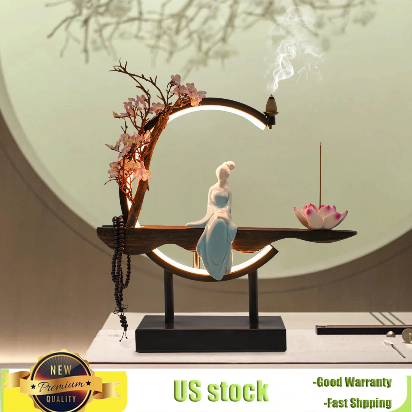 Bymaocar Zen Backflow Incense Burner Set For Living Rooms