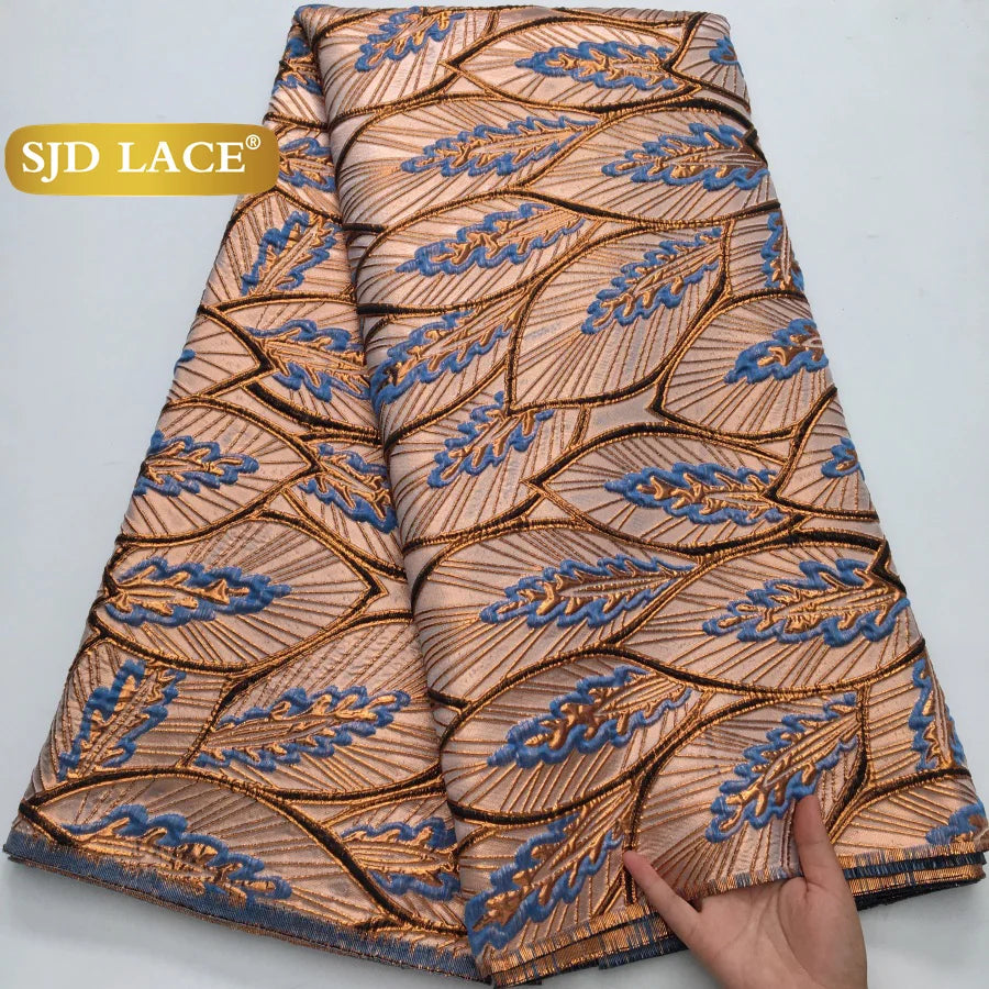 SJD LACA Nigerian Brocade Lace Damask Jacquard Fabrics