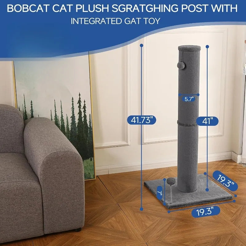 Bobcat Indoor Cat Scratching Post with Replaceable Toys