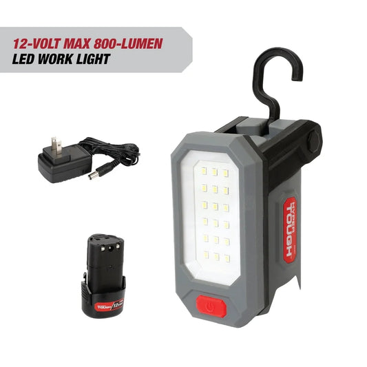 XMSJ 12V Max 800 Lumen Cordless LED Work Light Charger