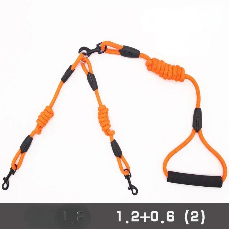 Guangdong Double Nylon Dog Leash With Twin Coupler