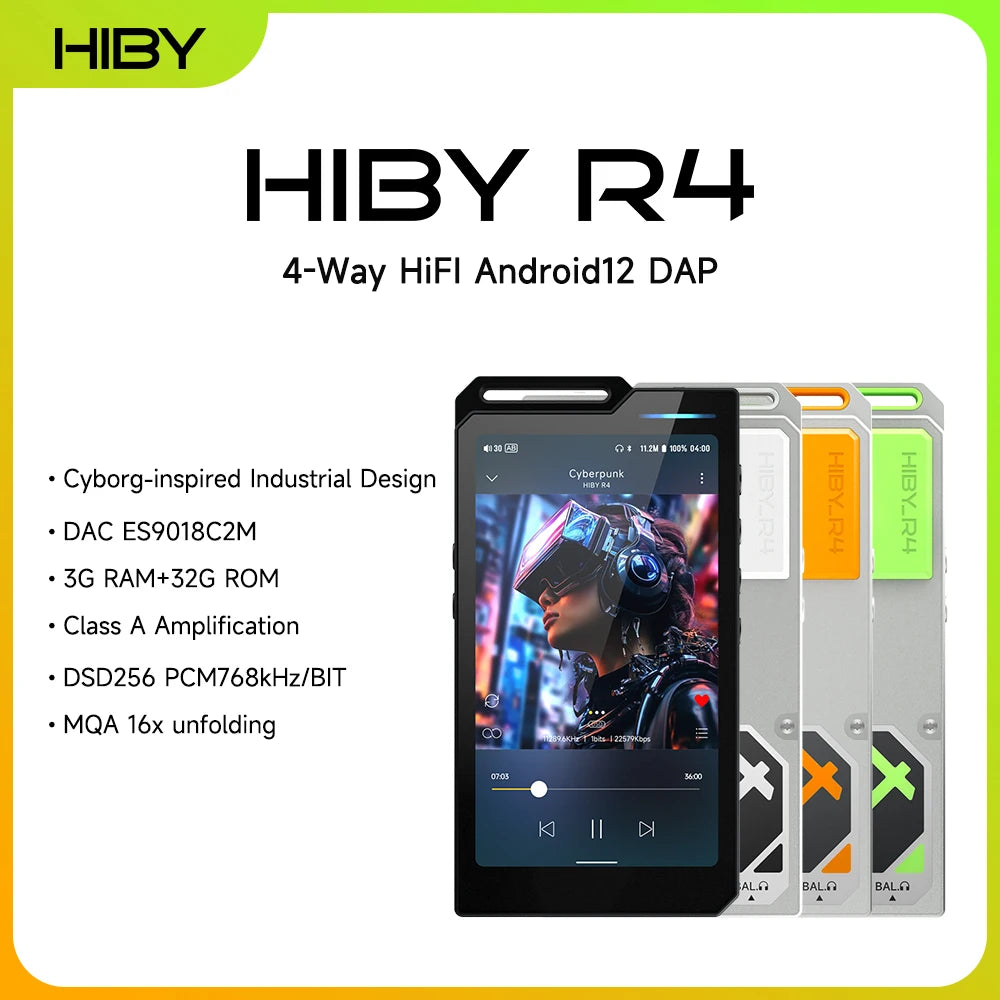 HiBy HiFi Music Player with Bluetooth and USB DAC