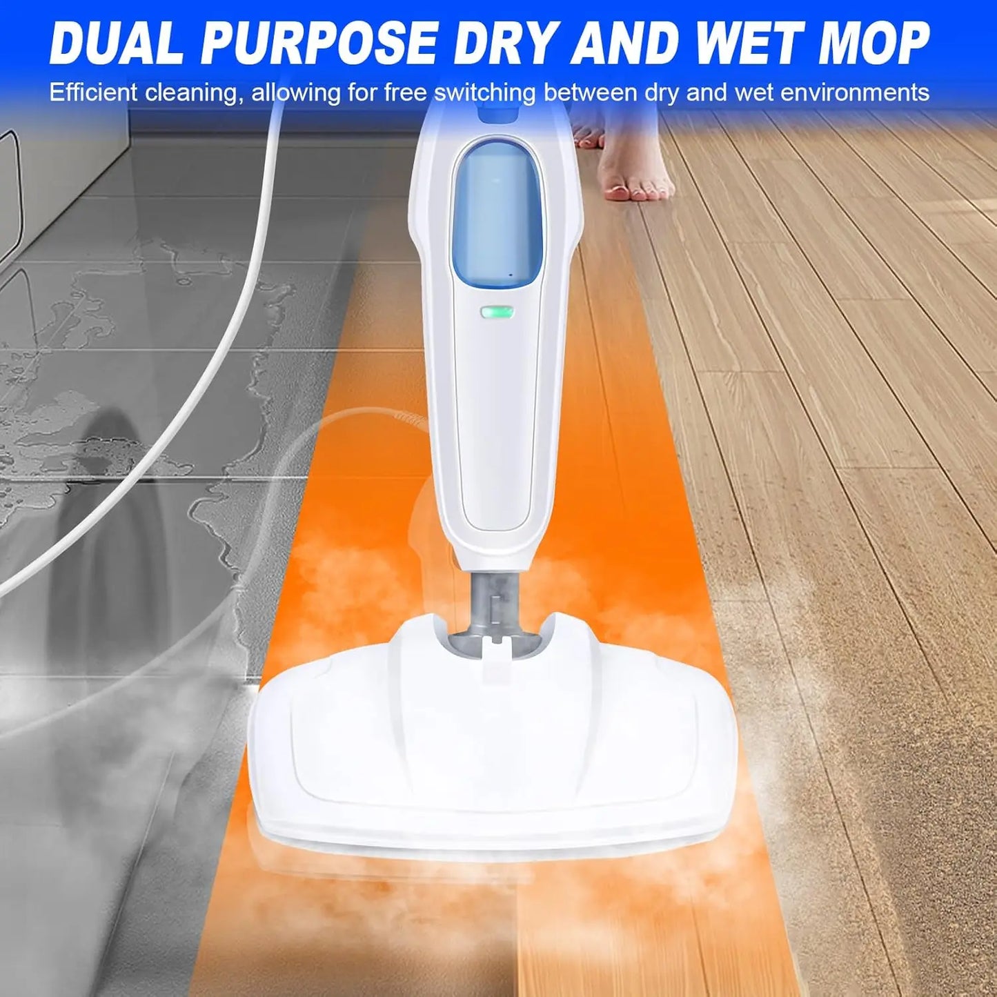 DayPlus Steam Mop 1500W Two Speed Floor Cleaner Tile