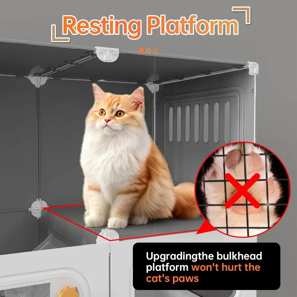 Cat Cabinet with Litter Box Hidden Enclosure for Indoor Cats